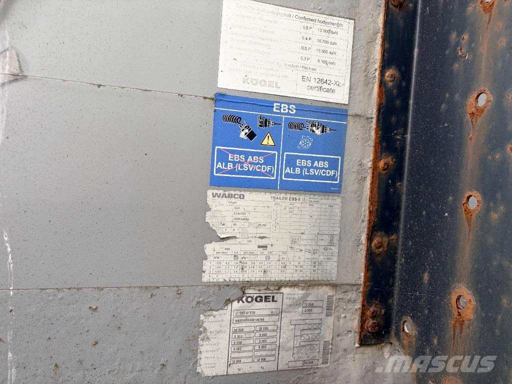 Kögel SN 24 Semirremolques de plataformas planas/laterales abatibles
