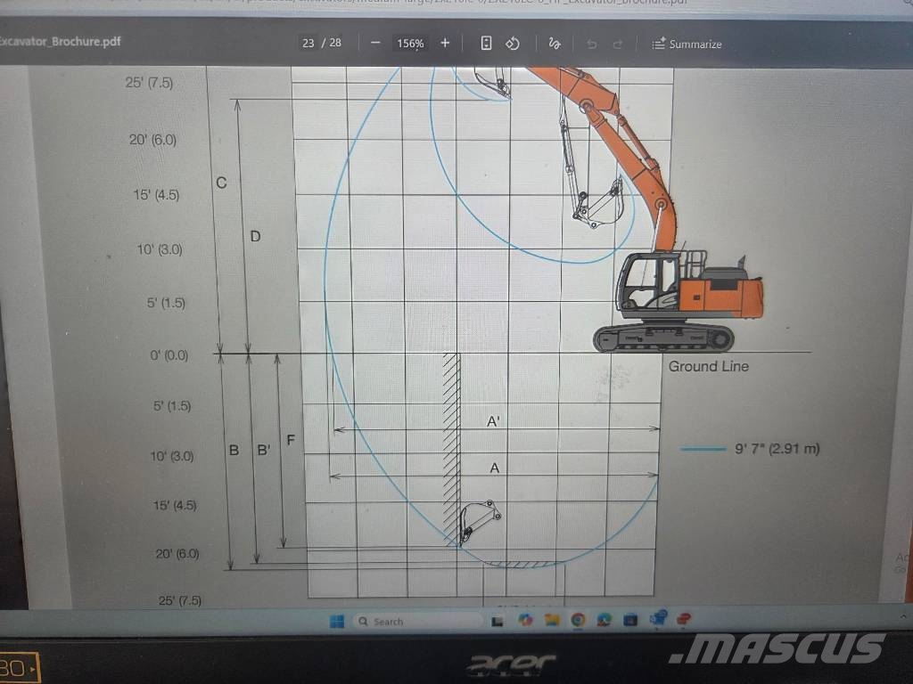 Hitachi ZX 210 LC-6, hydr quick coupler+ 1,3cm NEW bucket Rupsgraafmachines