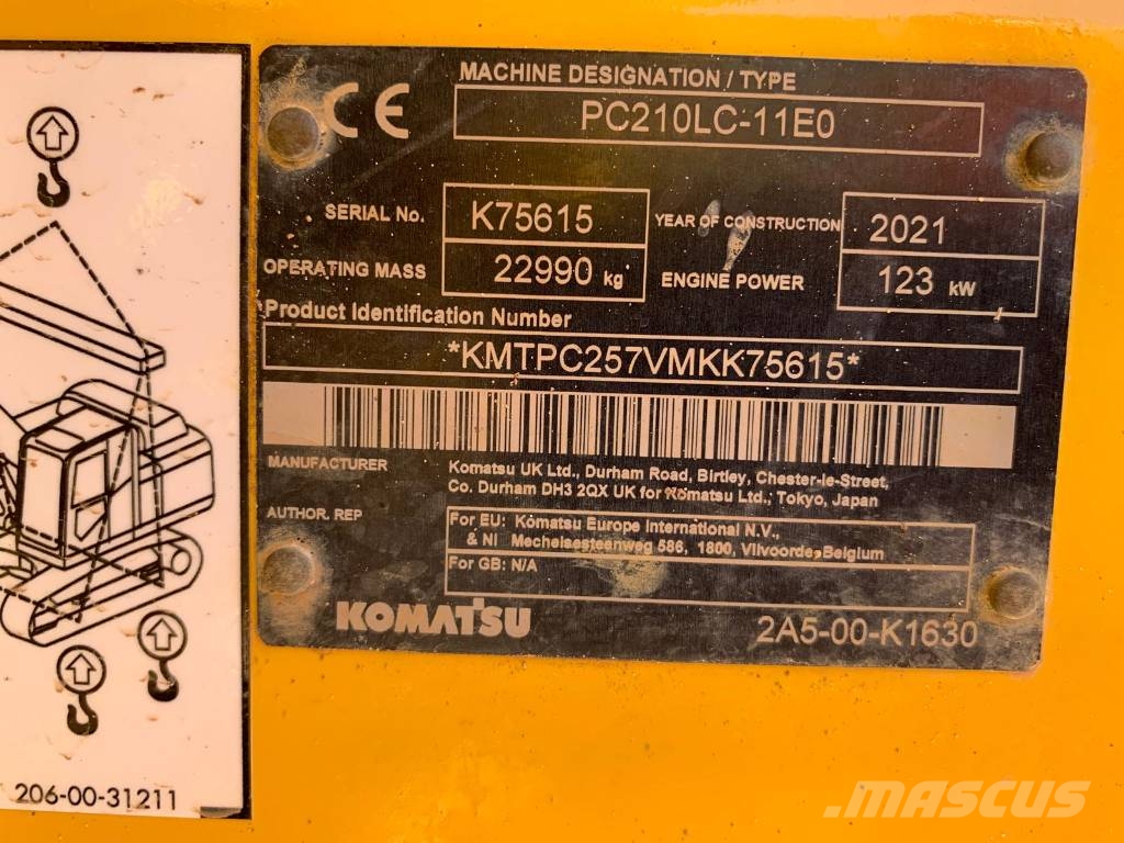 Komatsu PC210LC-11 Pásové rýpadlá