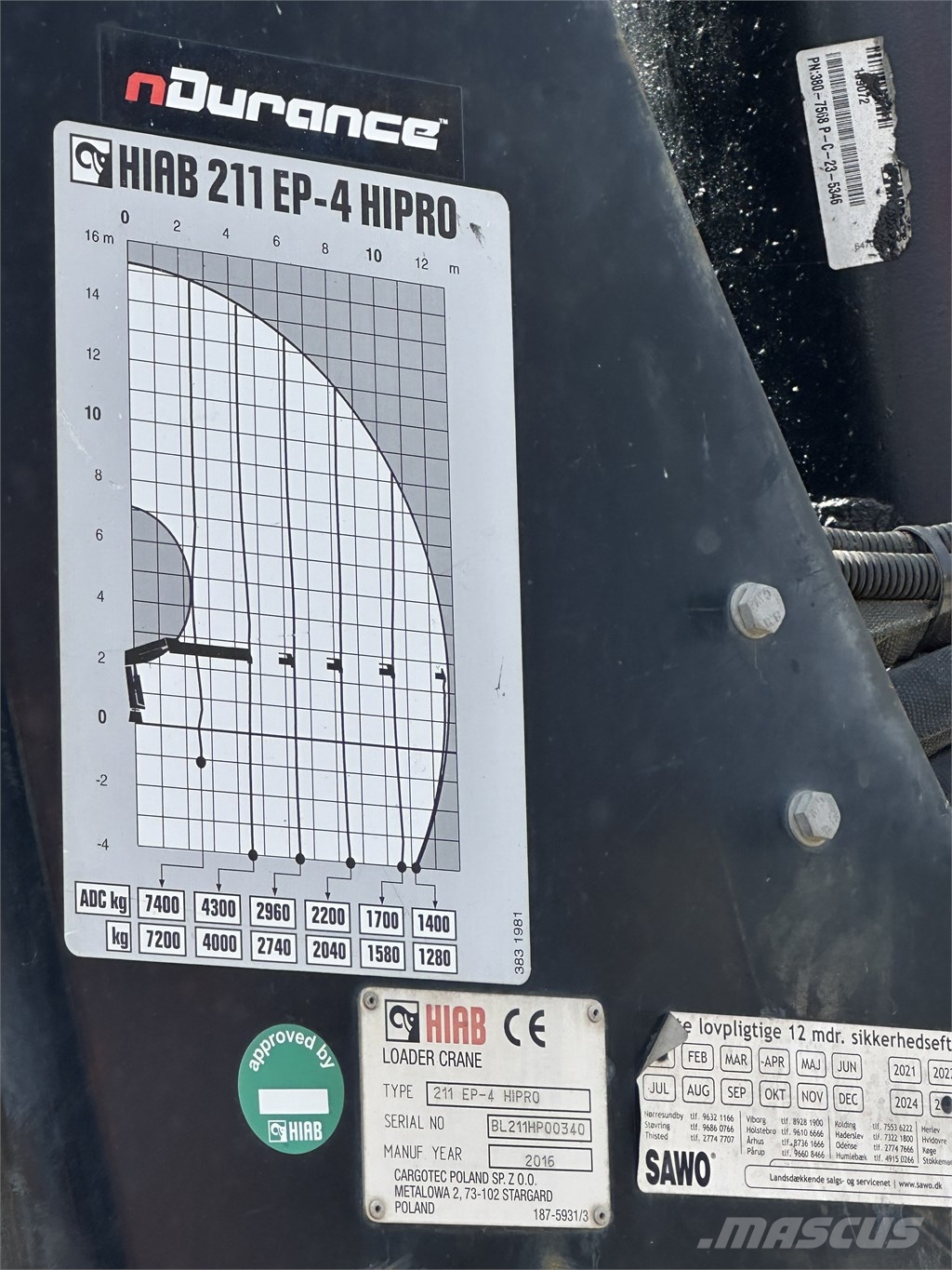 Hiab 211 EP-4 hipro Automobiliniai kranai