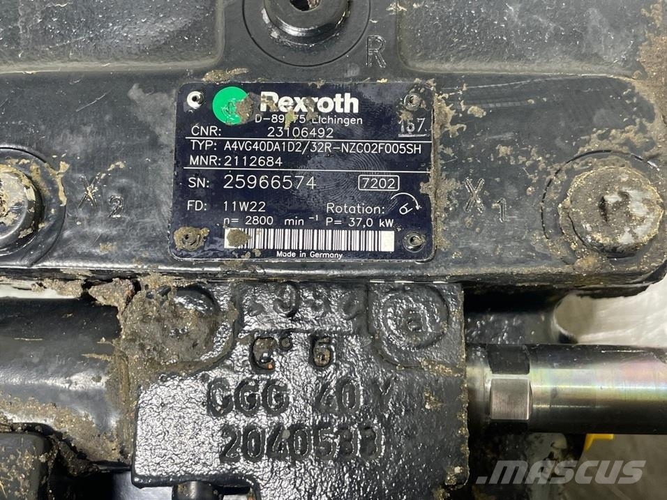 Ahlmann AX1000-23106492-Rexroth A4VG40DA-Drive pump Hydraulics