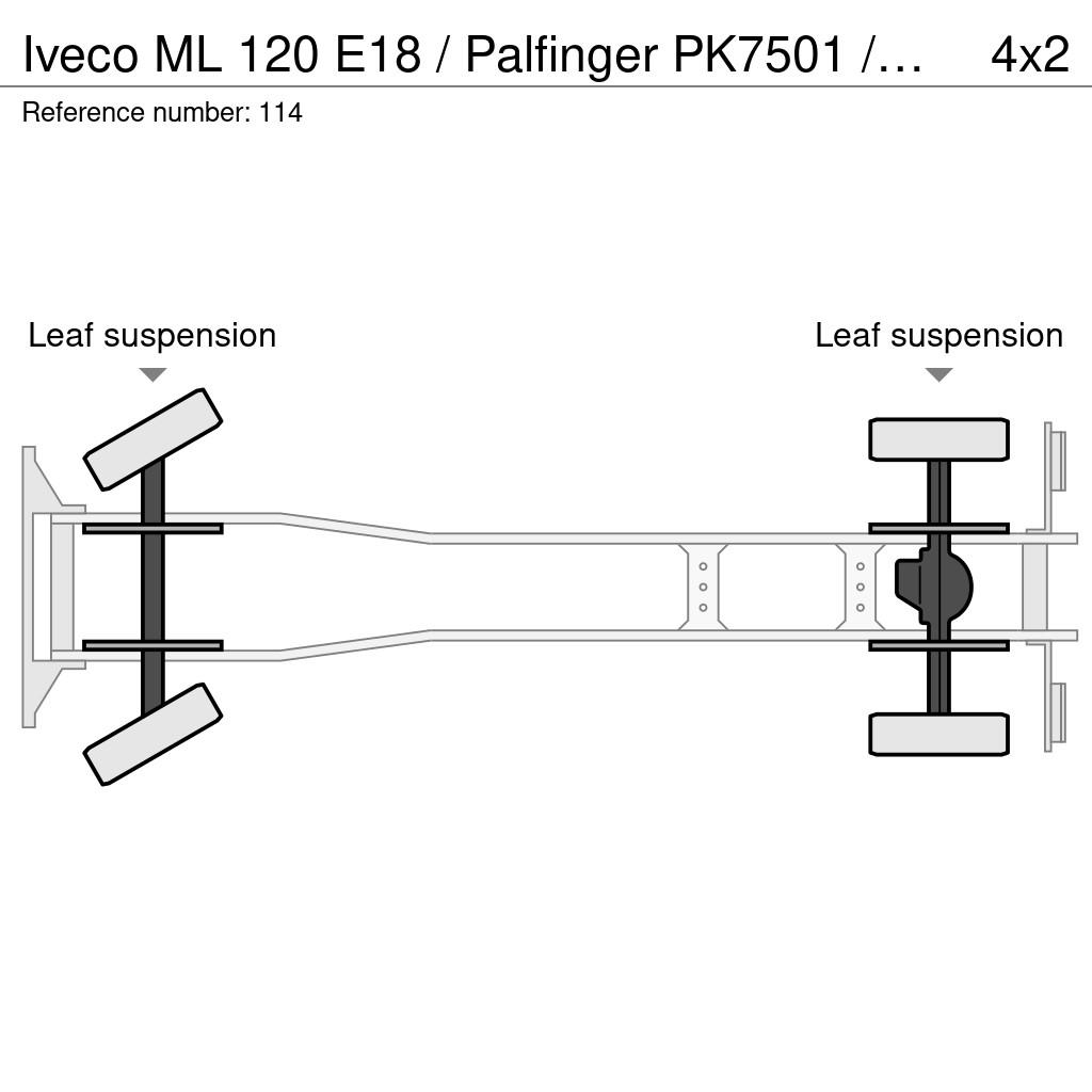 Iveco ML 120 E18 / Palfinger PK7501 /Euro3 Camiones grúa