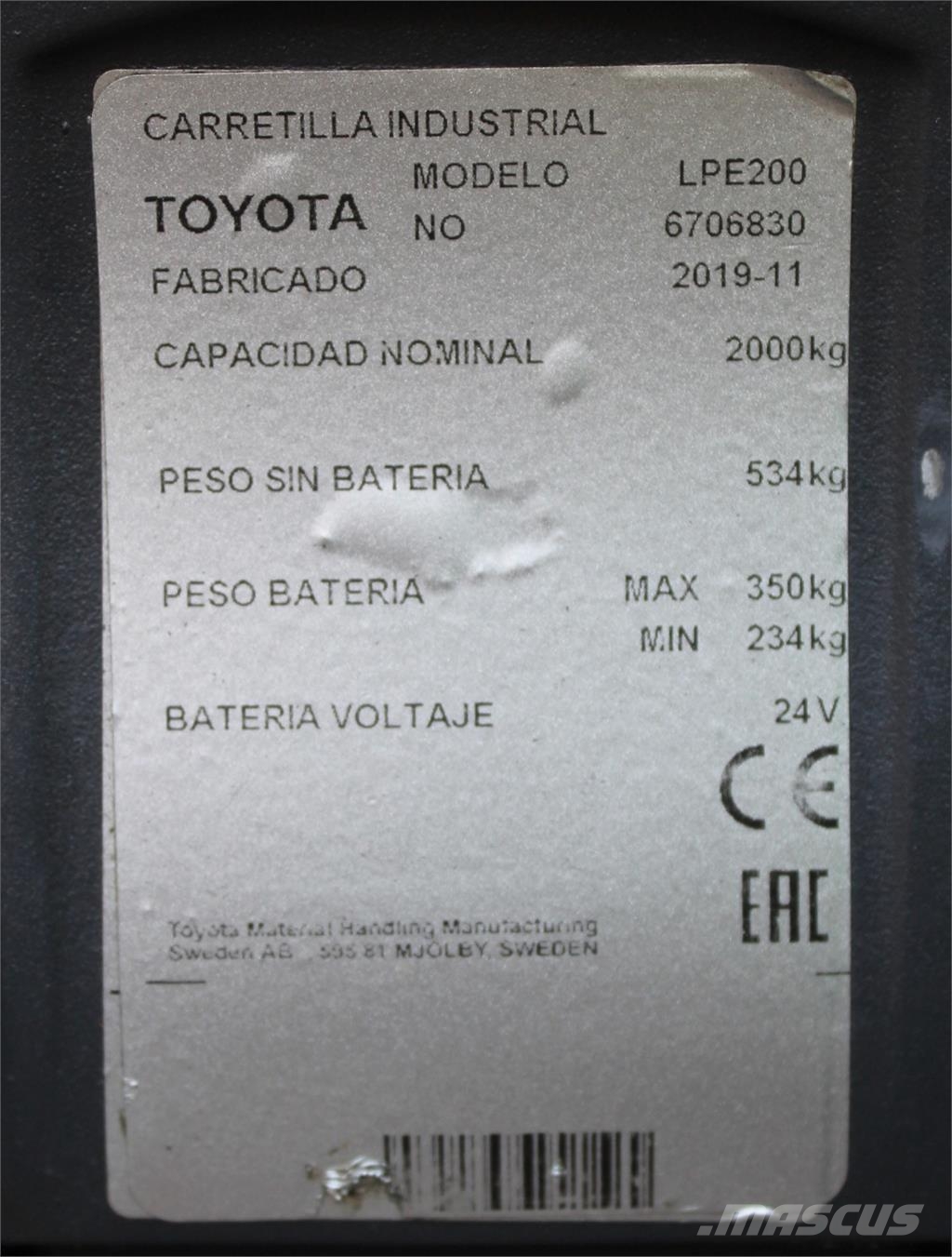 BT LPE200 Lavansiirtotrukit ajotasolla