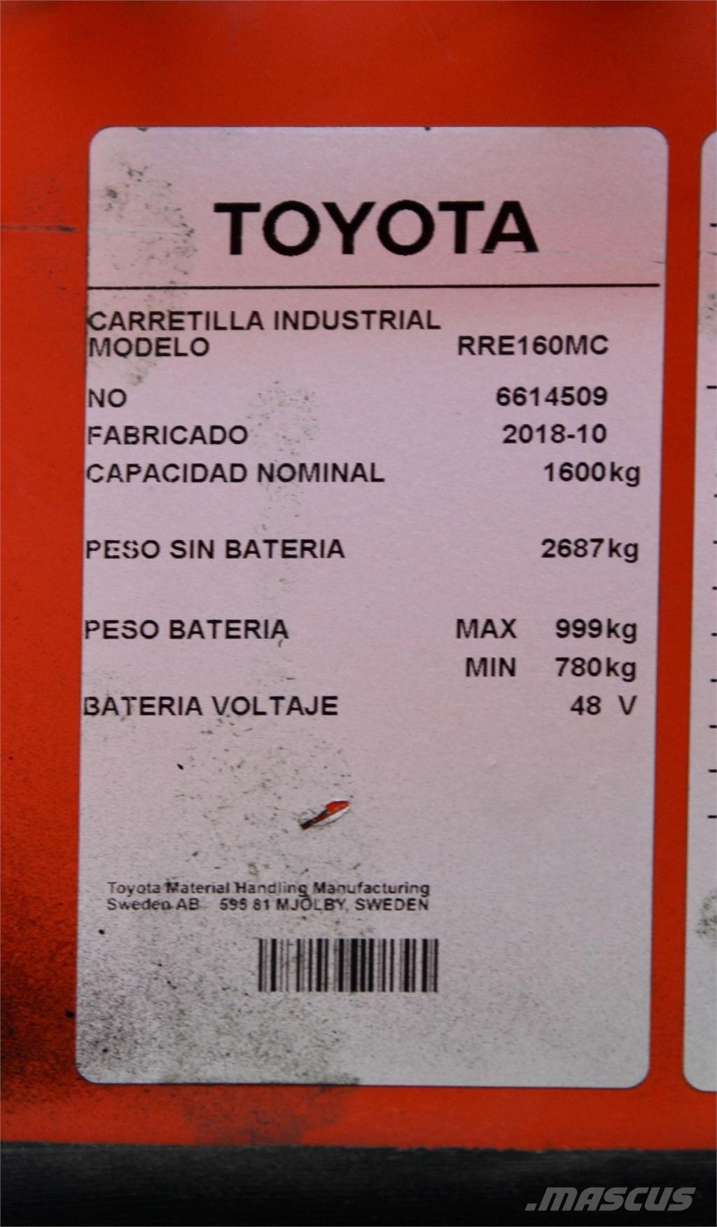 BT RRE 160 MC Stivuitor cu catarg retractabil