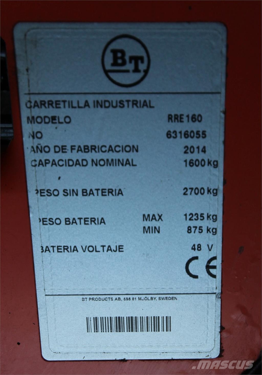 BT RRE160 Empilhadores Elevadores