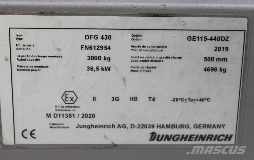 Jungheinrich DFG 430 440 DZ Chariots diesel