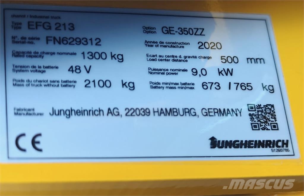 Jungheinrich EFG 213 350 ZZ LI-ION Akumulátorové vozíky
