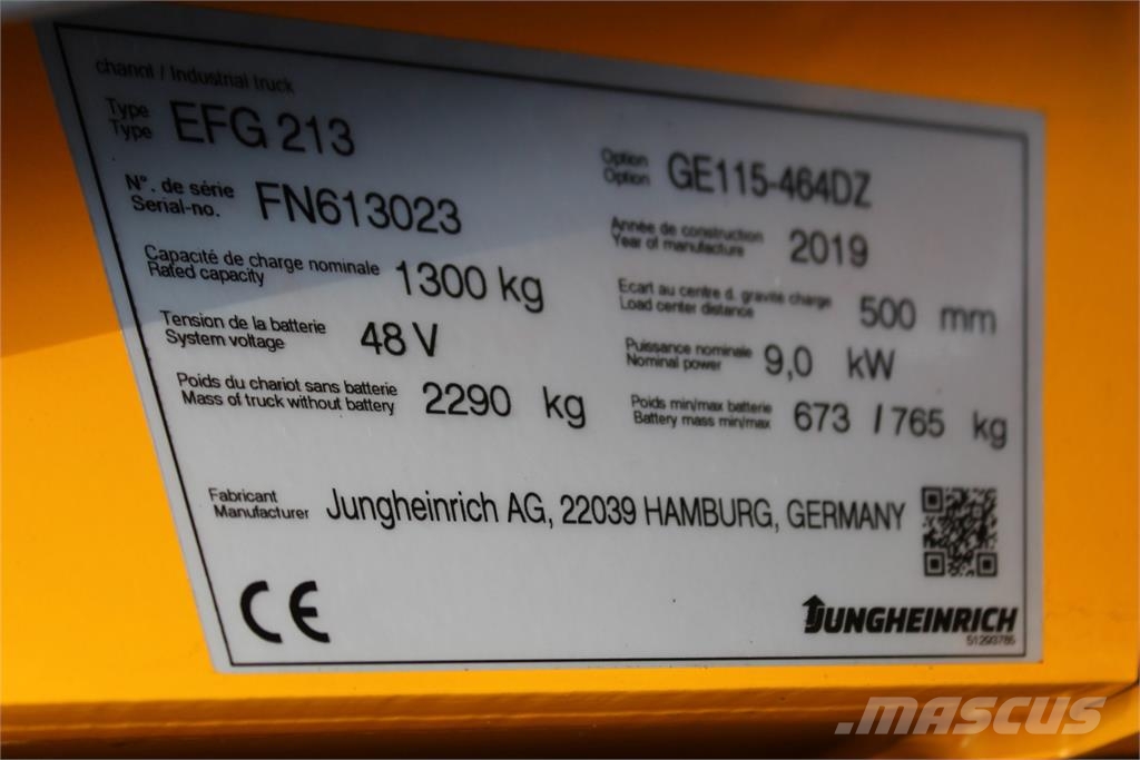 Jungheinrich EFG 213 464 DZ LI-ION Wózki elektryczne