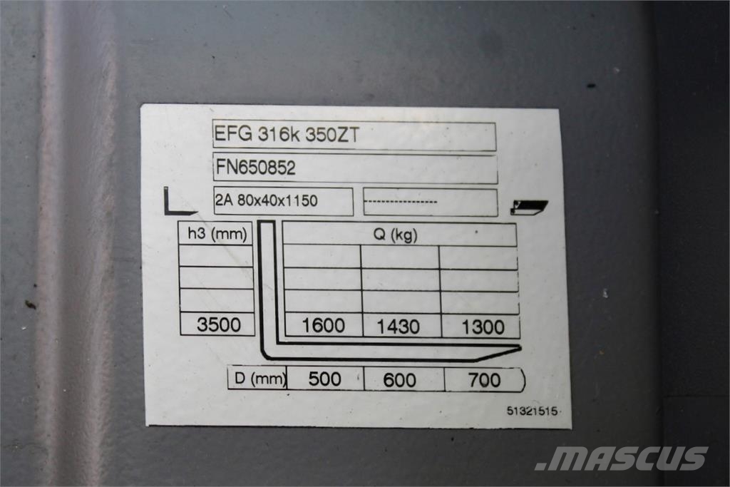Jungheinrich EFG 316k 350 ZT Elektrikli forkliftler