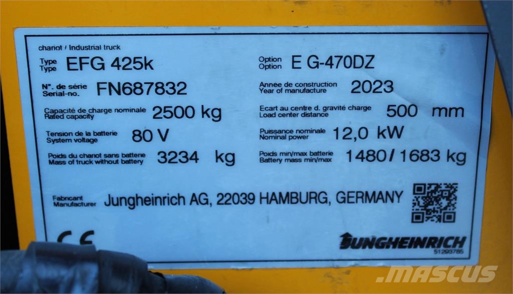 Jungheinrich EFG 425 470 DZ Электропогрузчики