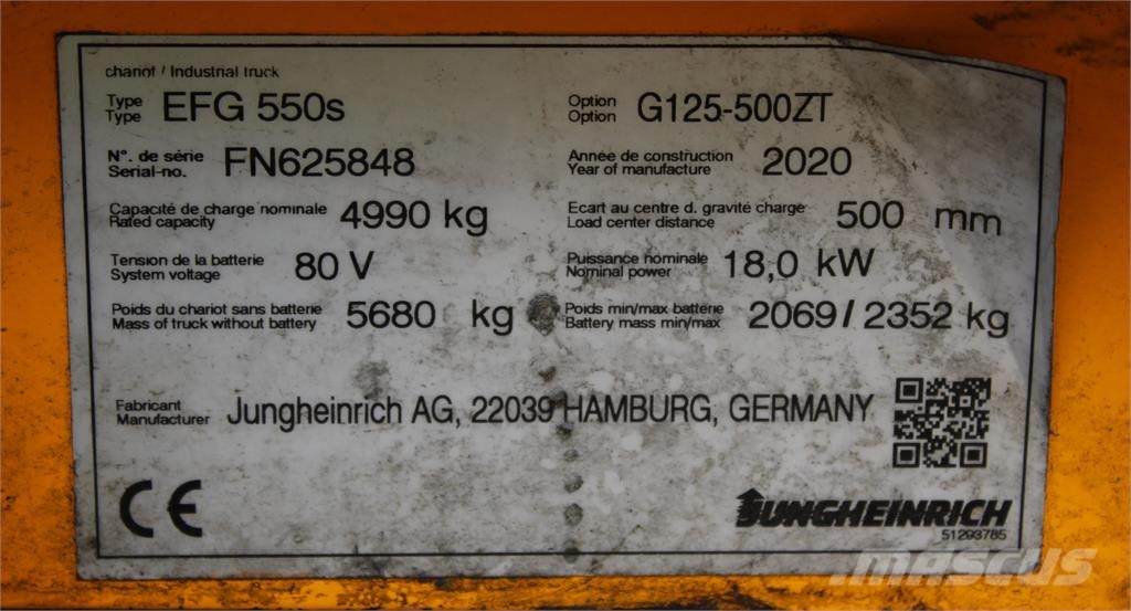Jungheinrich EFG 550 500 ZT Electric forklifts