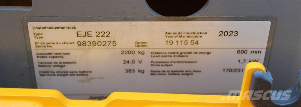 Jungheinrich EJE 222 Штабелери