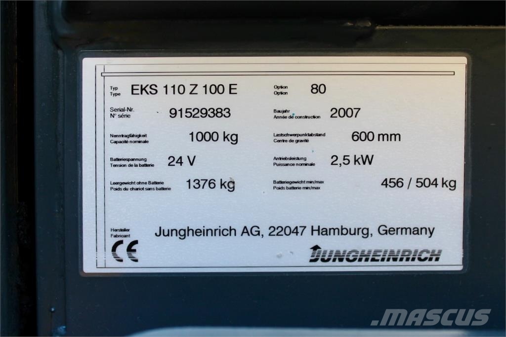 Jungheinrich EKS 110 Z 100 E High lift order pickers