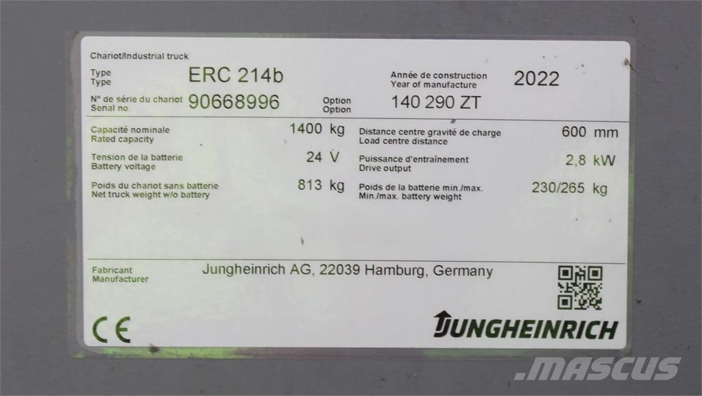 Jungheinrich ERC 214b 290 ZT Zelfrijdende stapelaars