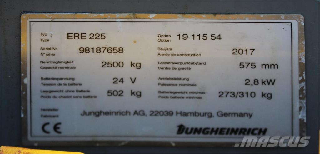 Jungheinrich ERE 225 ローリフトとプラットフォーム