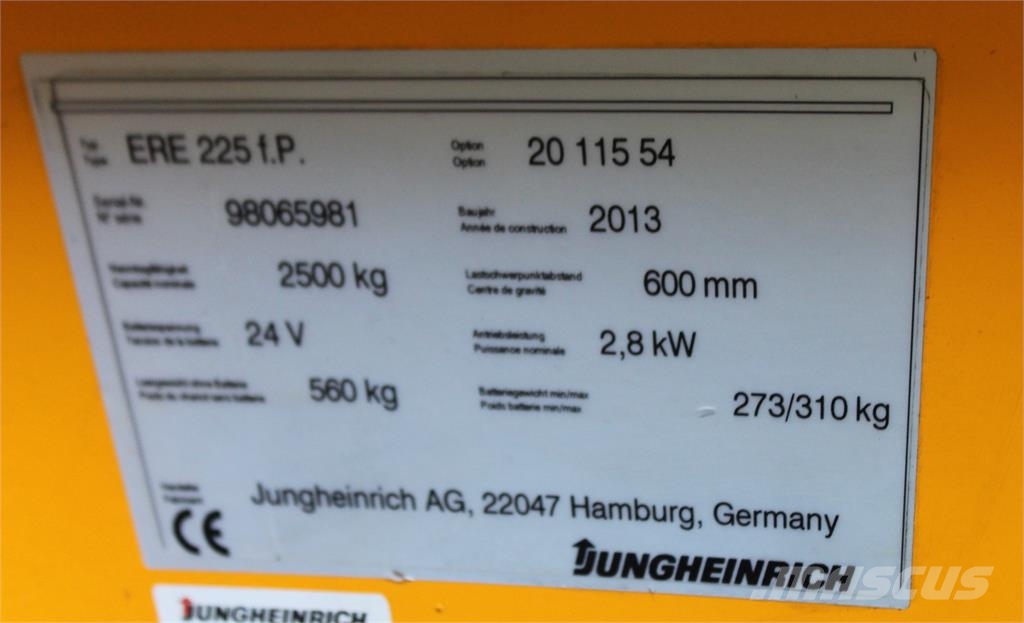 Jungheinrich ERE 225 ローリフトとプラットフォーム