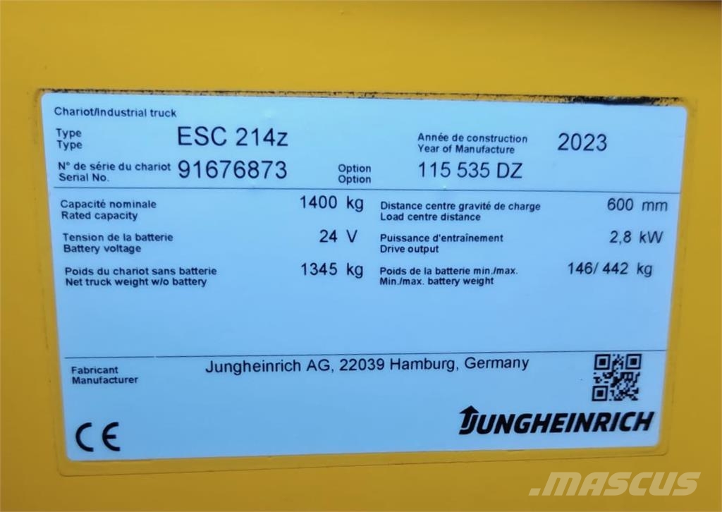 Jungheinrich ESC 214z 535 DZ Empilhadeiras autopropelidas