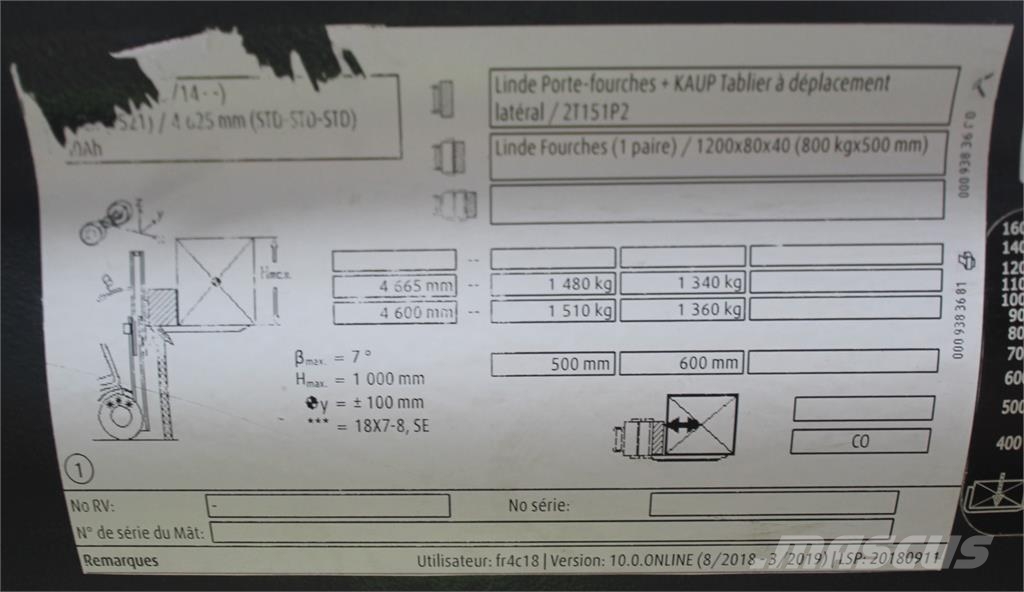 Linde E16C-02 전동 지게차