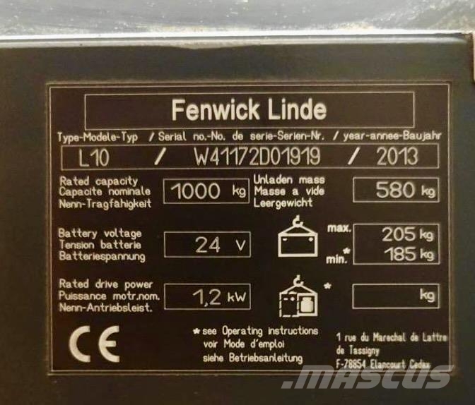 Linde L 10 Ajettavat pinoamisvaunut