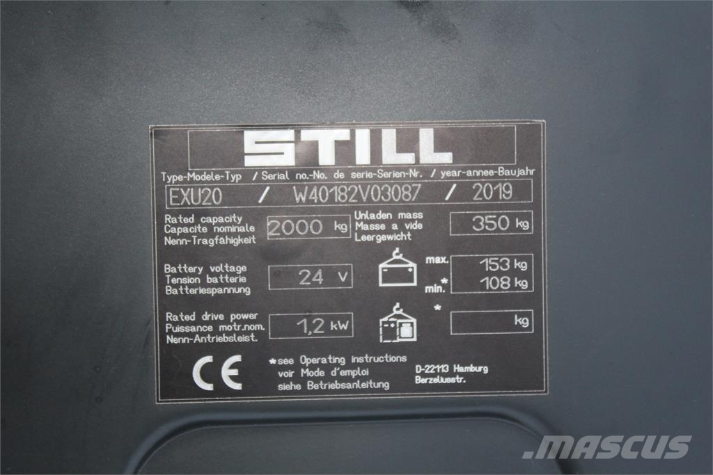 Still EXU 20-S LI-ION Low lift with platform