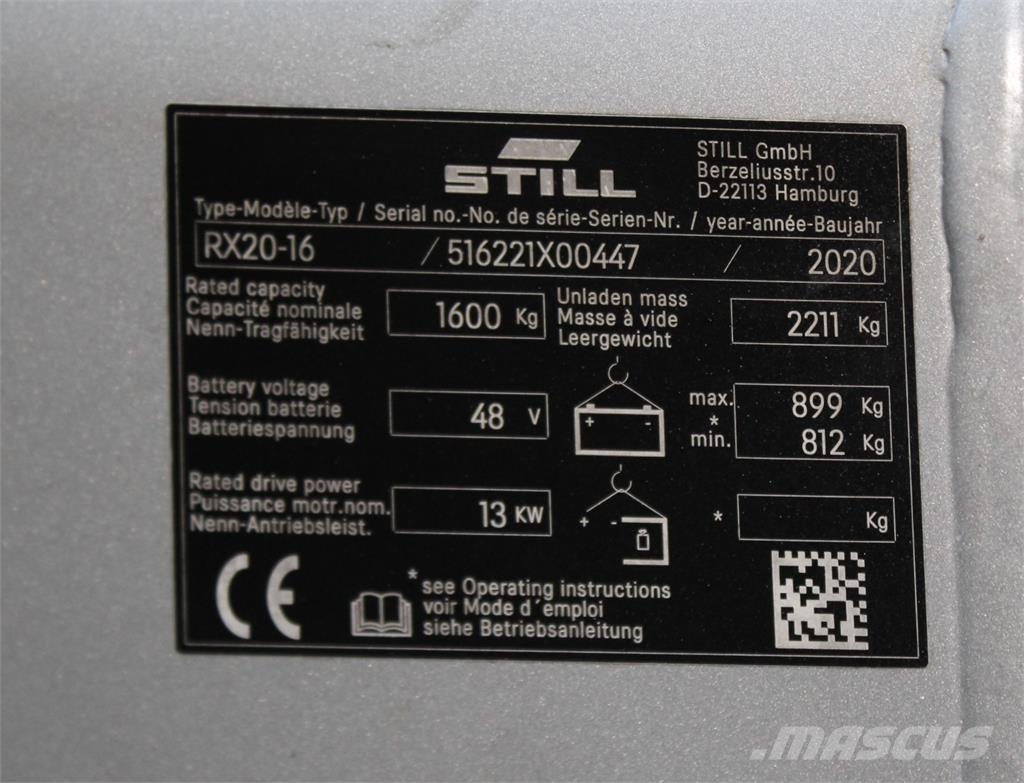 Still RX 20-16 LI-ION Electric forklifts