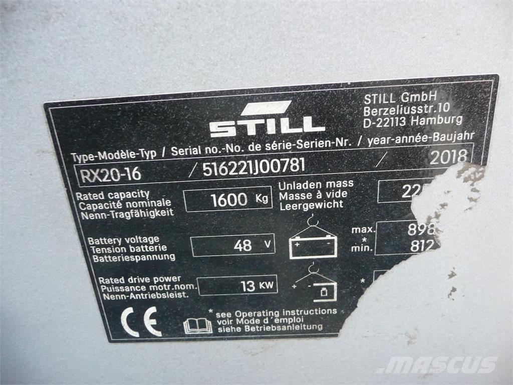 Still RX20-16 Sähkötrukit
