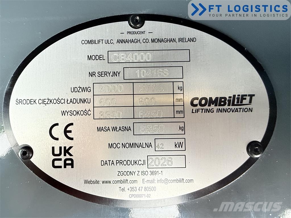 Combilift CB4000 | GAS | TRIPLEX 6450 | FORK POSITIONER | SI Чотириходові річ-траки