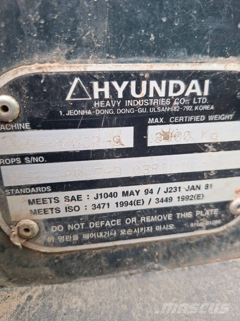 Hyundai R 80 CR-9 Midibagger 7t - 12t