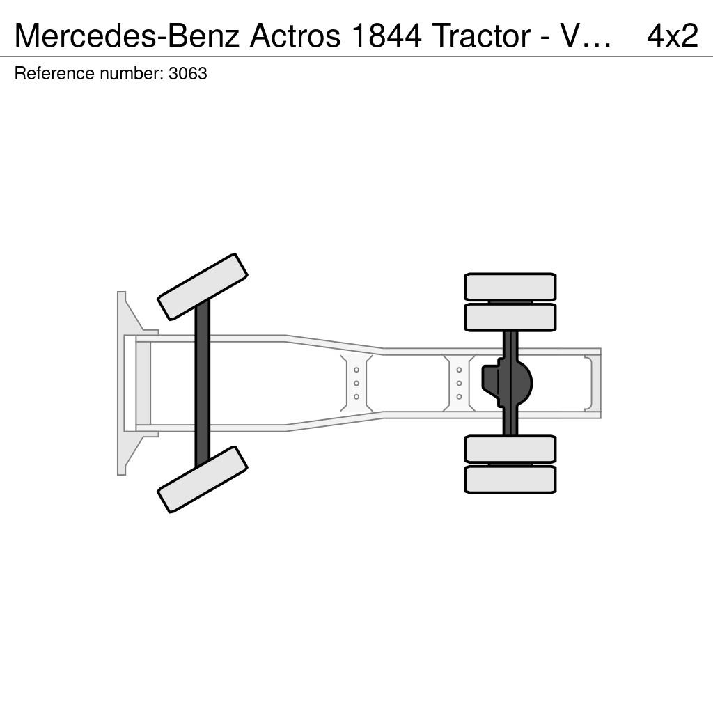Mercedes-Benz Actros 1844 Tractor - V6 - MP3 - EURO 5 - Aircondi Sattelzugmaschinen