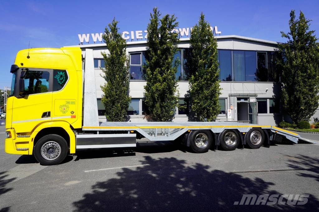 Scania R650 V8 8×4/4 / NEW galvanized Tow truck 955 cm Valník s navijákem