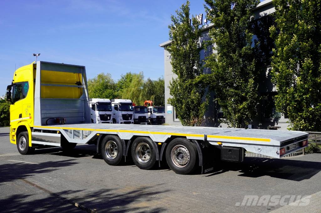 Scania R650 V8 8×4/4 / NEW galvanized Tow truck 955 cm Valník s navijákem