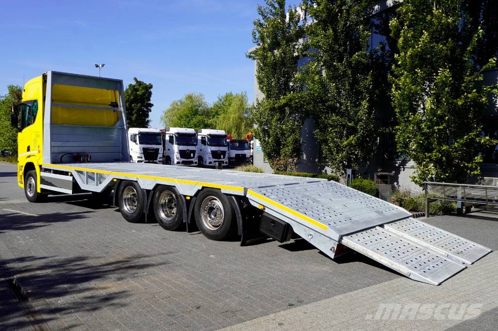 Scania R650 V8 8×4/4 / NEW galvanized Tow truck 955 cm Valník s navijákem
