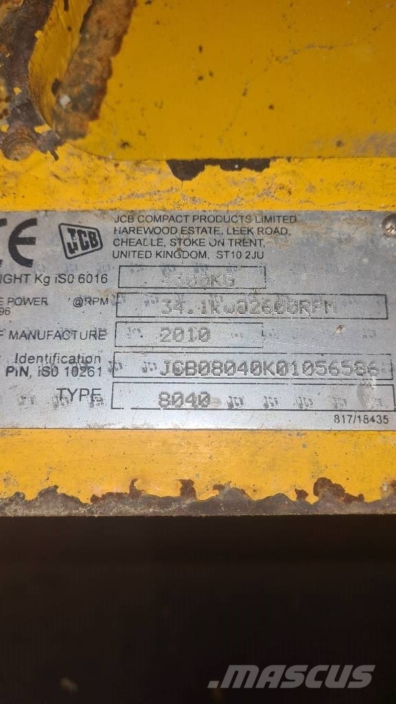 JCB minigraver 8040 Polovni mini kranovi