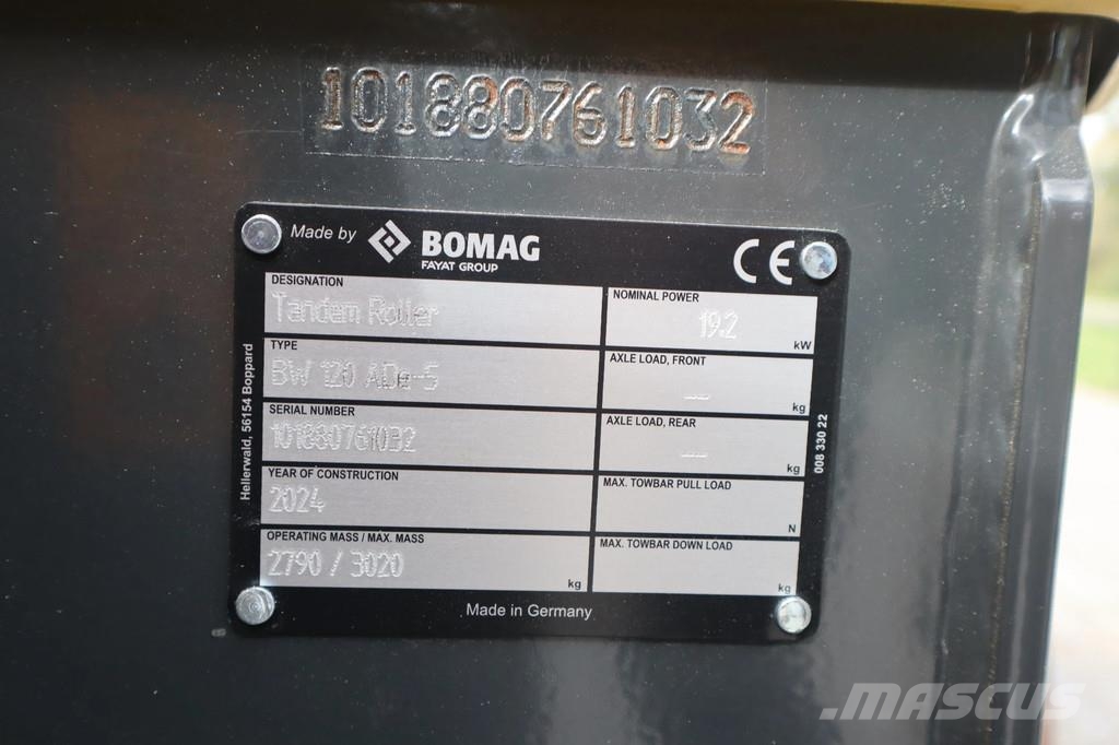 Bomag BW 120 ADe-5 | FULL ELECTRIC | CC2 | DEMO | LOW HO Twin drum rollers