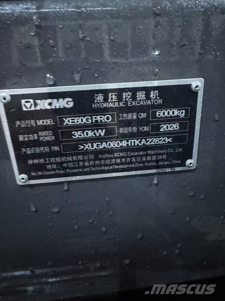 XCMG XE 60 G Pro Мини-экскаваторы