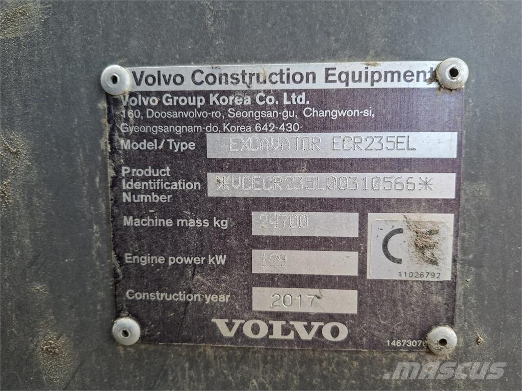 Volvo ECR235EL Telakaivukoneet
