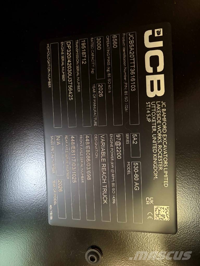 JCB 530-60 Agri Super Kmetijski teleskopski nakladalci