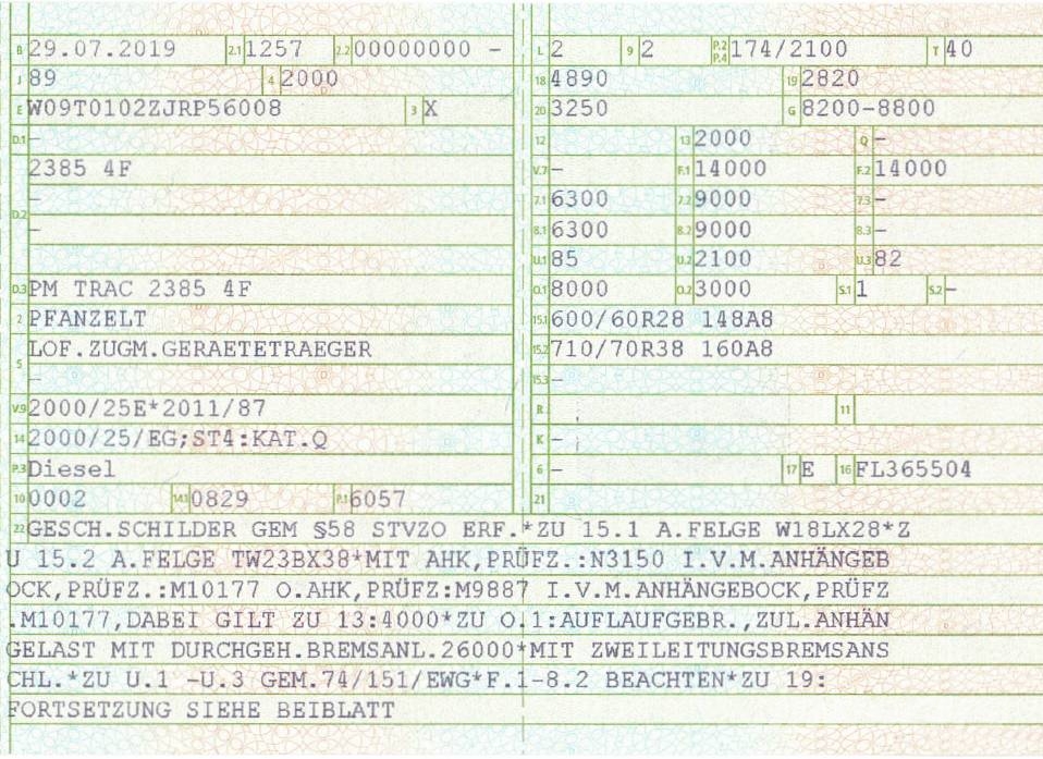 Pfanzelt PM Trac 2385 4F Väljaveotraktorid