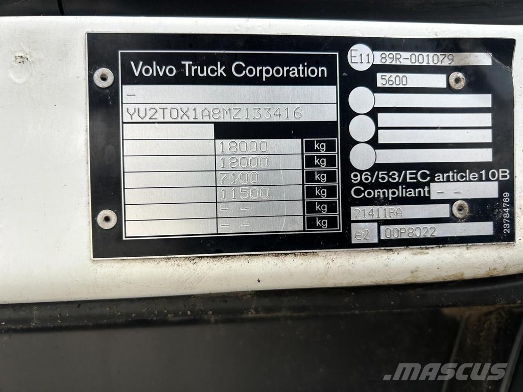 Volvo FL250 4X2 EURO6 + LIFTING BOX Fast kasse