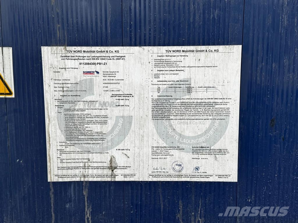 Schmitz Cargobull Mega / Hefdak / Rotos Disc / Code XL / APK Noslēgtās piekabes