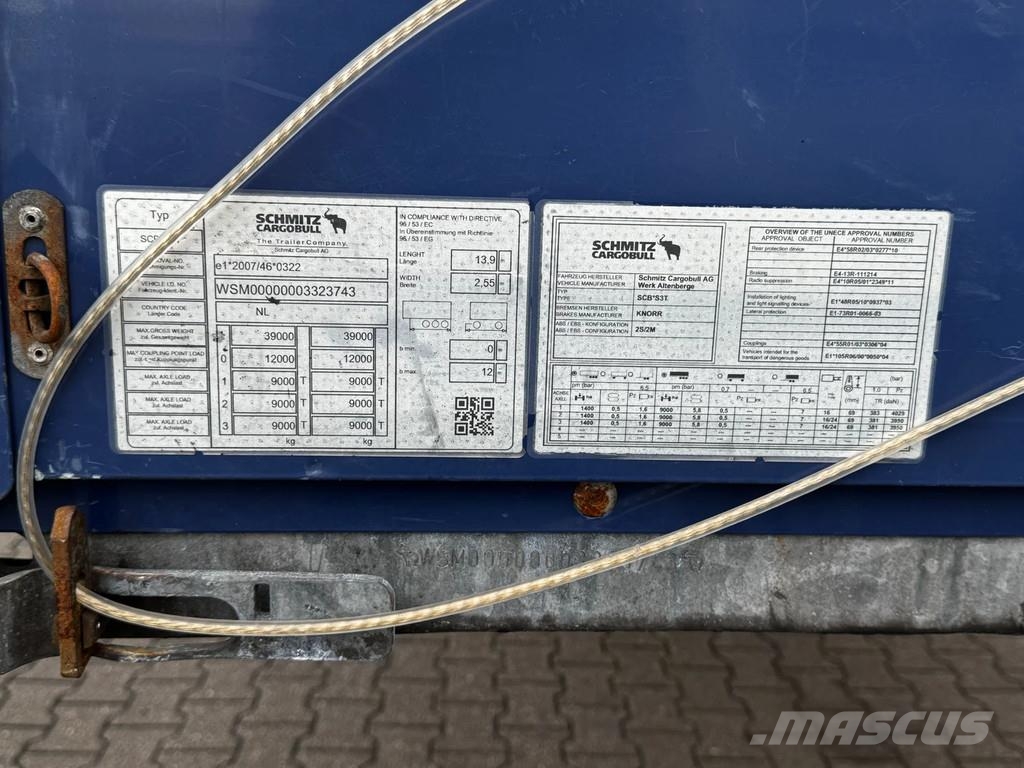 Schmitz Cargobull Mega / Hefdak / Rotos Disc / Code XL / APK Noslēgtās piekabes