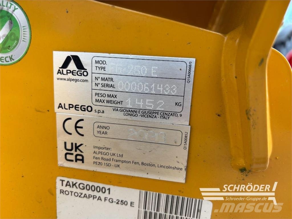 Alpego FG-250 E Outras máquinas de lavoura e acessórios