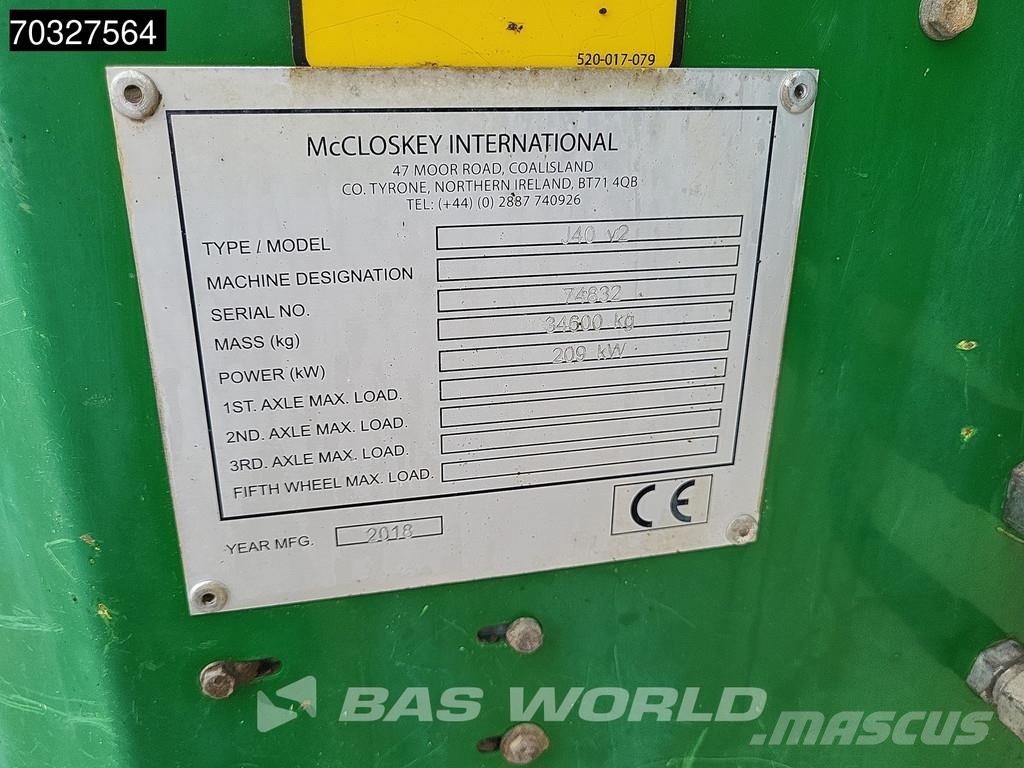 McCloskey J40 v2 الكسارات المتنقلة