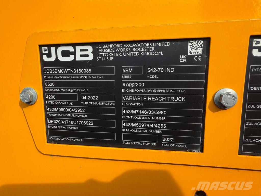 JCB 542-70 | Industry Pro (130HP) | Air conditioning | Телескопические погрузчики