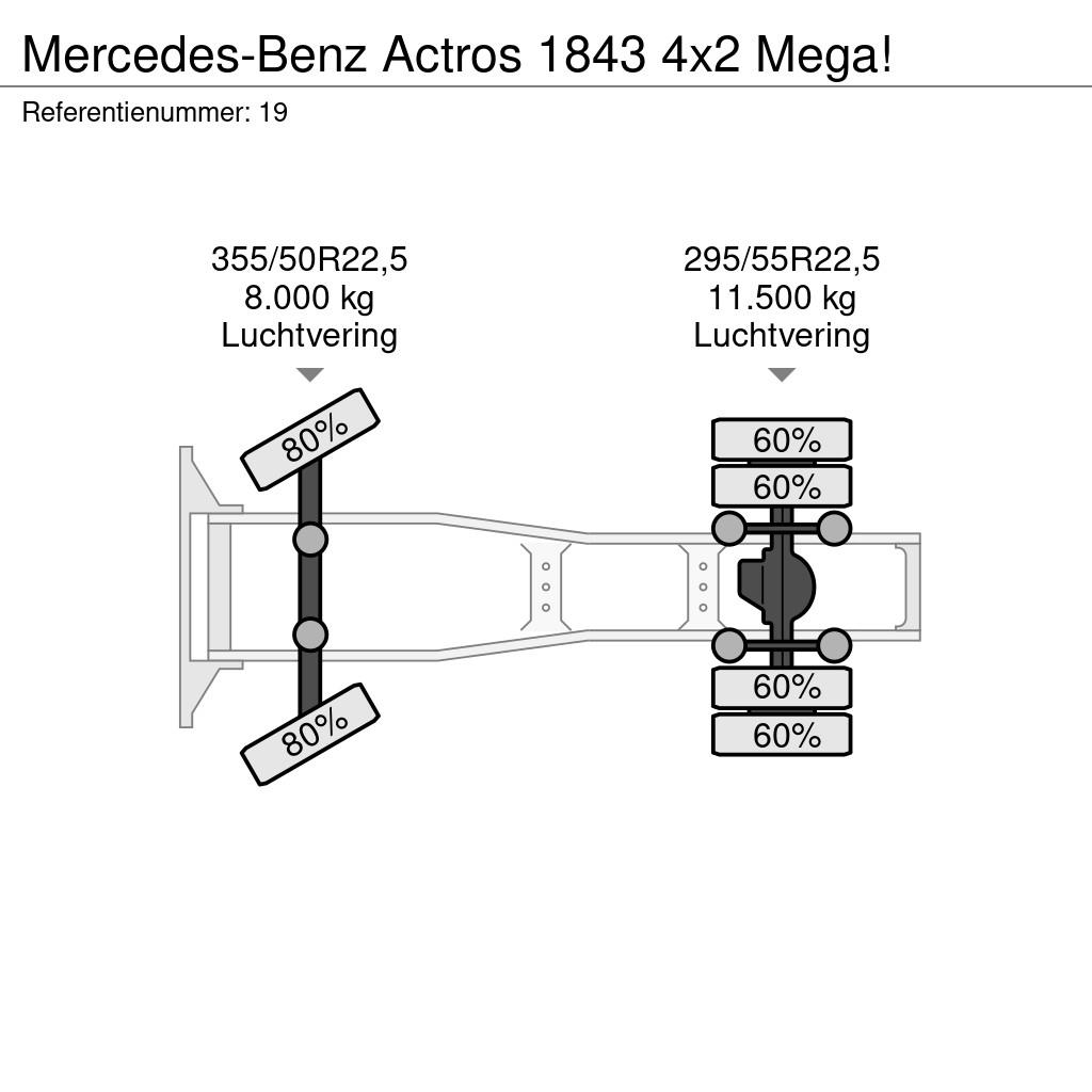 Mercedes-Benz Actros 1843 4x2 Mega! Ťahače