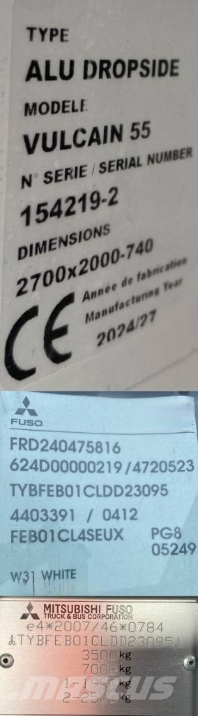 Mitsubishi CANTER FUSO 315-3.0/150 - JPM Vulcain endommagé Pick up/Dropside