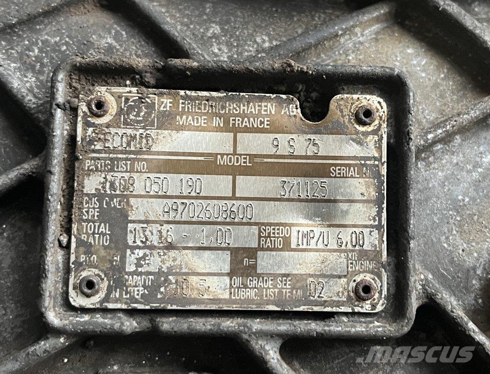 Mercedes-Benz ATEGO PŘEVODOVKA 9 S 75, A 9702608600, 1308050190 Скоросни кутии