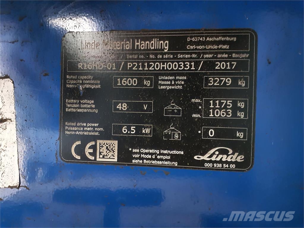 Linde R16HD 前移式叉车