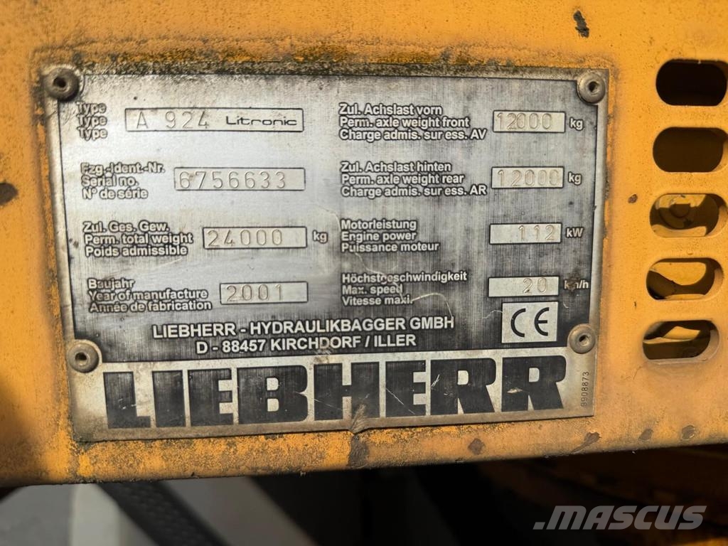 Liebherr A924 Перевантажувачі металобрухту/промислові навантажувачі