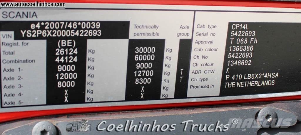 Scania P 410  Retarder Camiones cisternas
